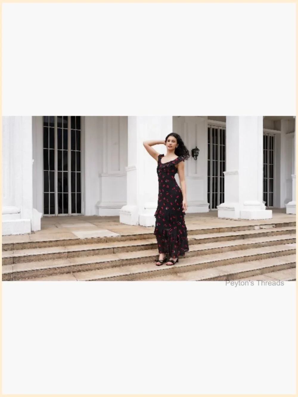 Ruffle Square Neck Sleeveless Maxi Fishtail Dress